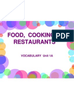 Food, Cooking & Restaurants: Vocabulary Unit 1A