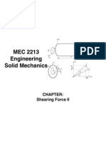 MEC 2213 Engineering Solid Mechanics: Chapter:! Shearing Force II