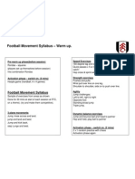 Football Movement Syllabus - Warm Up