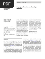 Geopolymer Formation and Its Unique Properties