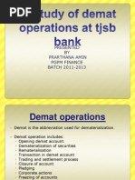 A Study of Demat Operations at TJSB Bank