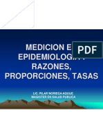 MEDICION EN EPIDEMIOLOGIA Razòn, Tasa, Prop - Clas-5