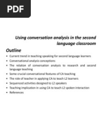 Using Conversation Analysis in The Second Language Classroom