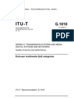 Itu-T: End-User Multimedia Qos Categories