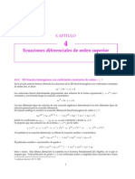 Ecuaciones Diferenciales Lineales Homogéneas Con Coeficientes Constantes de Orden (N Mayor o Igual A 3)