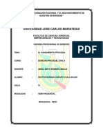 Saneamiento Procesal - Derecho Procesal Civil II