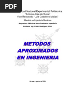 Métodos Aproximados en Ingeniería Del - Ingeniero Pablo Rodríguez, PHD