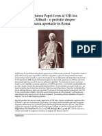 Rugăciunea Papei Leon XIII Către Sf. Mihail - o Profeţie Despre Viitoarea Apostazie În Roma