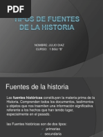 Tipos de Fuentes de La Historia