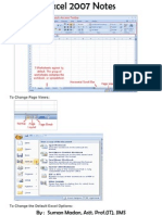 Excel 2007 Notes: By: Suman Madan, Astt. Prof. (IT), JIMS