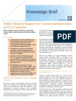 Public Financial Support For Commercial Innovation in ECA Countries