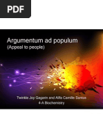 Argumentum Ad Populum (Appeal To The People)