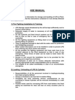 Hse Manual: 1) Fire Fighting Installation & Training