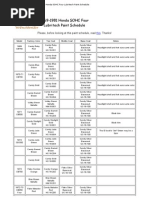 Honda SOHC Four Lubritech Paint Schedule