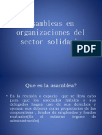 Asambleas en Organizaciones Del Sector Solidario