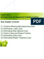 4 Manufacturing Cost Estimation