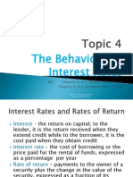 The Behaviour of Interest Rates