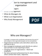 Introduction To Management and Organization