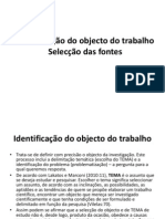 Identificação Do Objecto Do Trabalho Aula 1