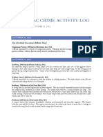 North Sac Crime Activity Log (Oct 16, 2012 - Oct 22, 2012)