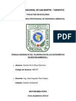 Trabajo Encargado - Instrumentos de Gestión Ambiental. Sandro de La Roca.