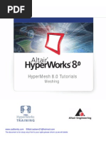 Altair Hyperworks Hypermesh 8 - 0 Tutorial Meshing