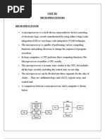 Unit Iii Microprocessors