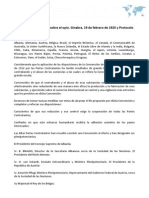 Convenio Internacional Sobre El Opio. Ginebra, 19 de Febrero de 1925 y Protocolo