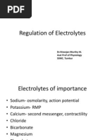 Regulation of Electrolytes