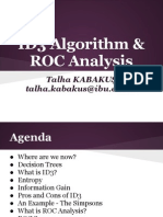 ID3 Algorithm & ROC Analysis