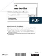 GCE Business Studies 6BS04 01 Pre-Release January 2013 Edexcel