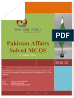 Pakistan Affairs Solved MCQS - A Complete Package