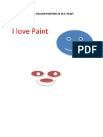 I Love Paint: Question.1 Make A Colour Painting in M.S. Paint