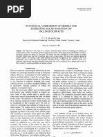 Statistical Comparison of Models For Estimating Solar Radiation On Inclined Surfaces