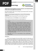 Suppression of Nociception by Ocimum Masaiense Root Extract Involves Both Central and Peripheral Mechanisms