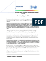 Carta Panamericana Sobre Salud y Ambiente en El Desarrollo Humano Sostenible