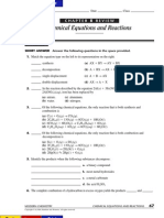 Chemical Equations and Reactions: Chapter 8 Review