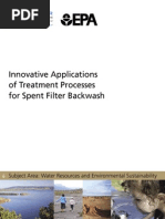 Innovative Applications of Treatment Processes For Spent Filter Backwash