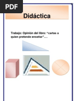 Novena Carta Del Libro Cartas A Quien Pretende Enseñar Opinion