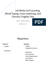 Red Cell and White Cell Counting, Blood