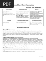 Direct Instruction Lesson Plan