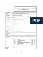 Course Outline: International Islamic University Malaysia