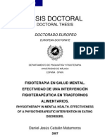 Fisioterapia en Salud Mental. Efectividad de Una Intervención Fisioterapéutica en Trastornos Alimentarios