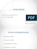 HR - Functions: Under The Guidance of Dr. Anurag Singh Presented by Akhilesh Kumar MBA-2nd Sem