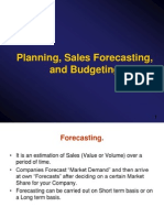 Planning, Sales Forecasting, and Budgeting