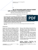 Analysis and Design of Microstrip Patch Antenna Loaded With Innovative Metamaterial Structure