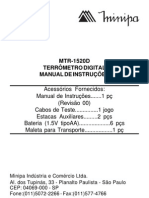 Manual - Terrômetro Minipa MTR-1520D