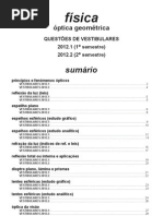 Física - Óptica Geométrica Questões de Vestibular 2012