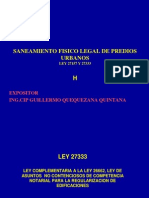 Curso Nacional de Saneamiento Fisico Legal de Predios Urbanos Ley 27157 y 27333 Colegio de Arquitectos Del Peru - Dias 16, 17, 18, 19 de Julio Del 2012 - 8