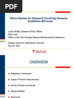 Ethics Review For Research Involving Humans: Guidelines &process